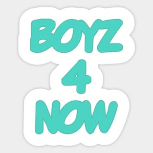 BOYZ 4 NOW Sticker